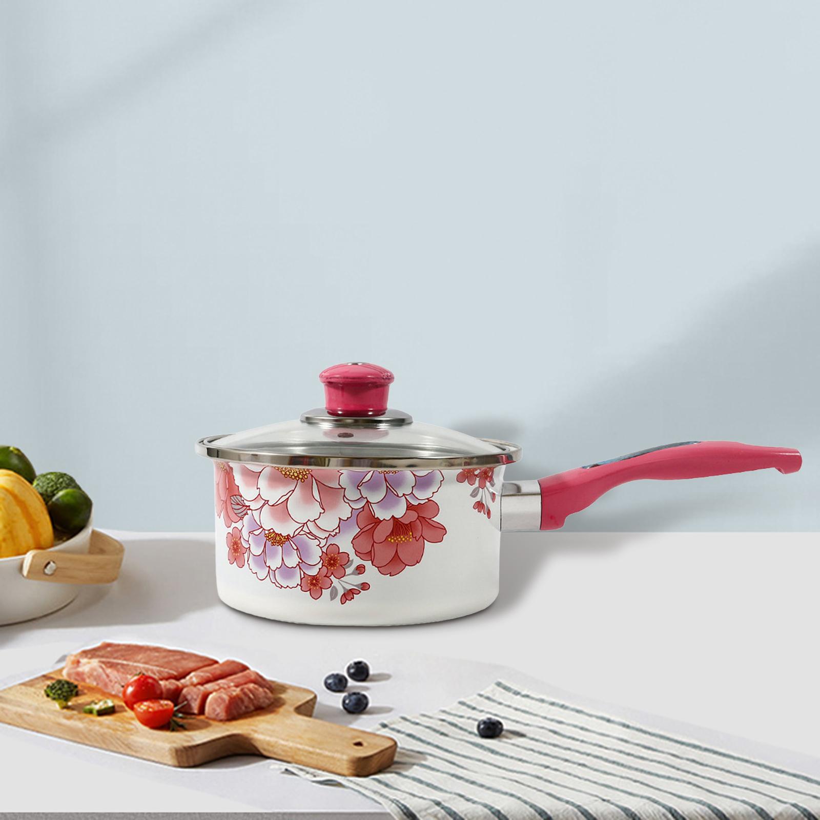 Baby Food In Restaurant - Enamel Milk Pot Multifunction Nonstick Soup