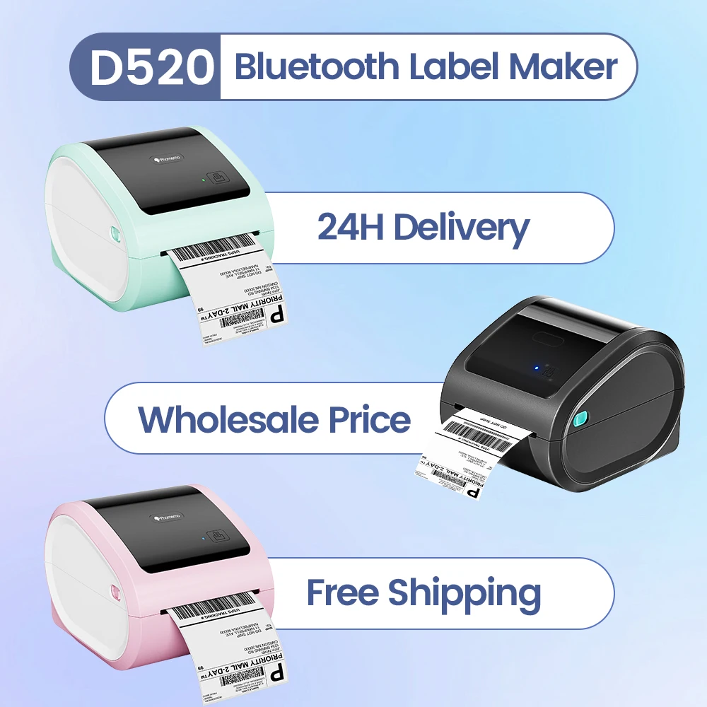 Baby Food Label - Wireless Bluethooth Shipping Printer Phomemo D520BT