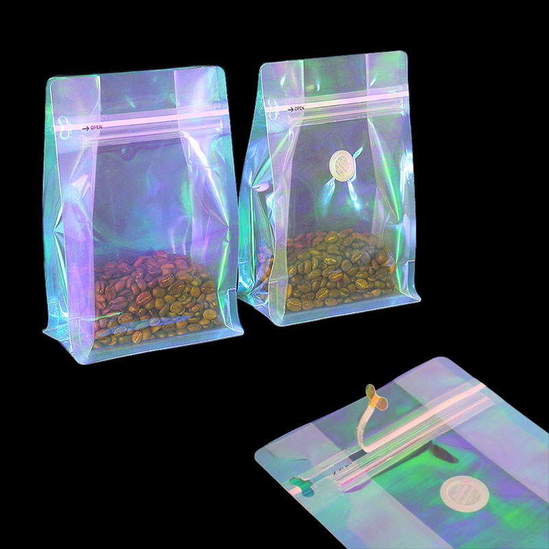 Food Pouch Reusable - 50pcs Transparent Coffee Beans Storage Bags