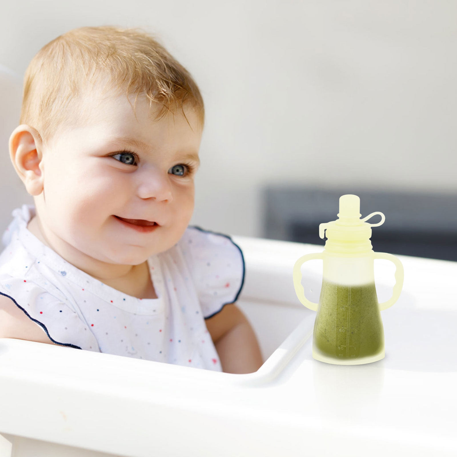 Baby Food Reusable Pouches - Silicone Baby Food Pouches Reusable Light