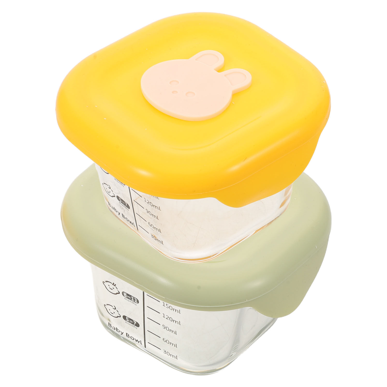 Baby Food Yellow - 2Pcs Baby Food Storage Boxes Leak