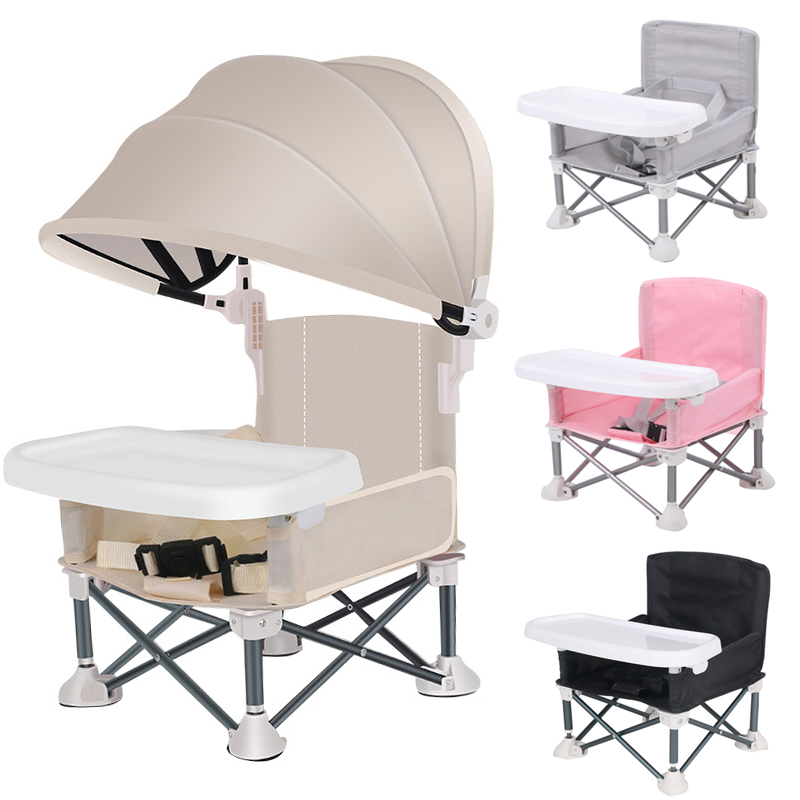 Baby Food Eating Chair - Folding Baby Eating Chair with Awning