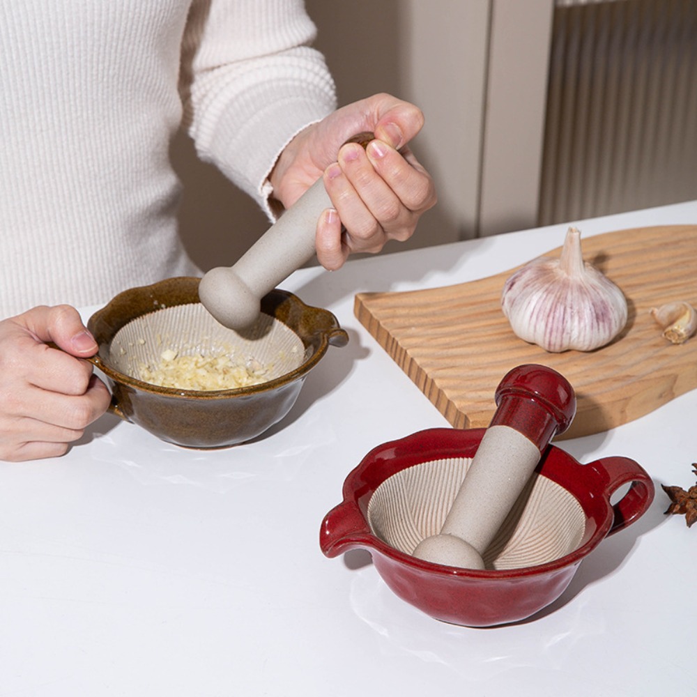 Baby Food Grinding Bowl - Manual Kiln Ceramic Grinding Bowl with