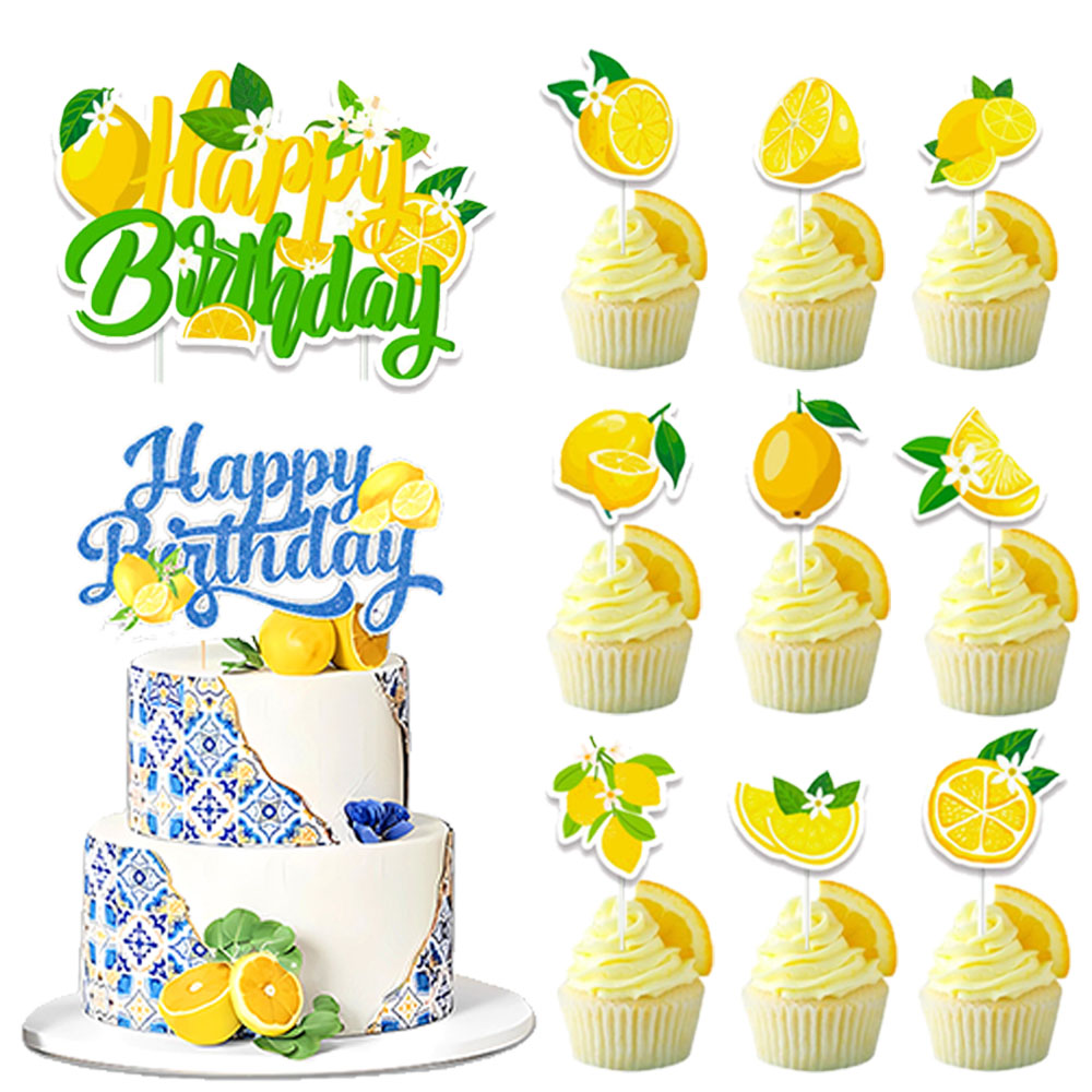 Baby Food For 1 Year Old - Lemon Cupcake Toppers Summer Cute Lemon