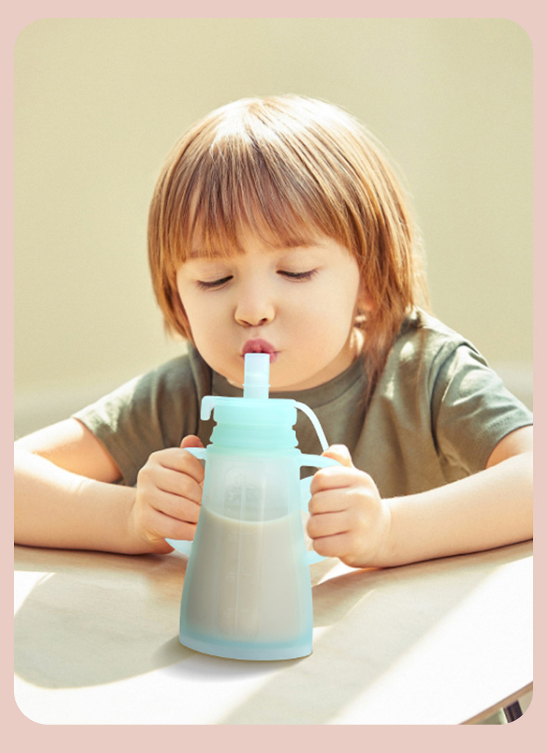 Baby Food Reusable Pouches - New Reusable Silicone Breast Milk Storage