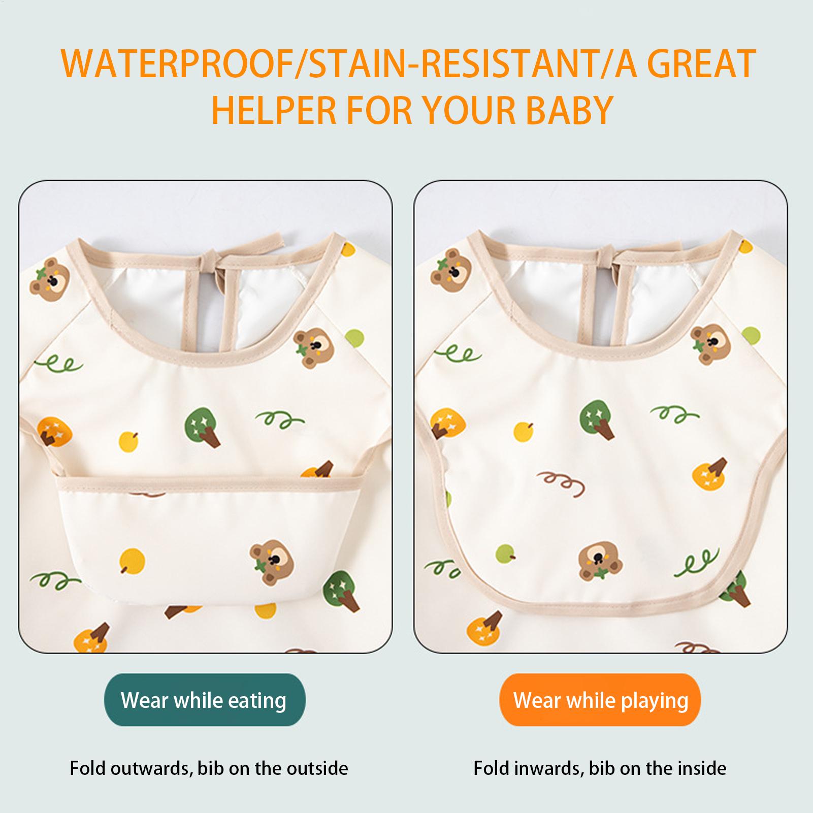 Baby Food In Restaurant - Child Smock Bib Soft Adjustable Large