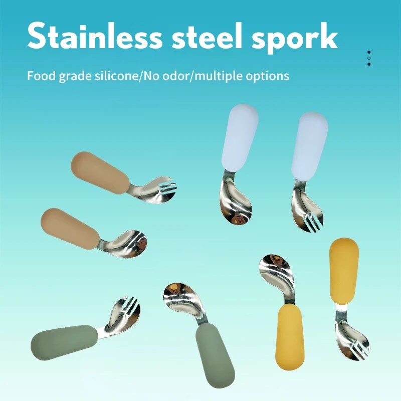 Baby Spoon Fork Set 316 Stainl - Baby Food Lunch recension och pris