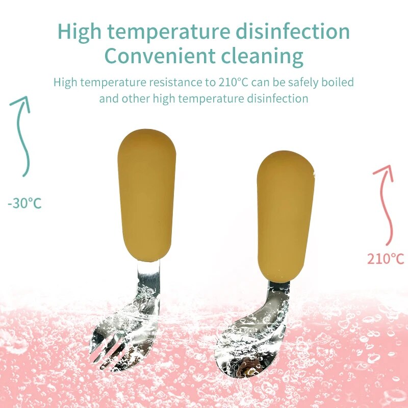 Baby Spoon Fork Set 316 Stainl - Baby Food Lunch recension och pris