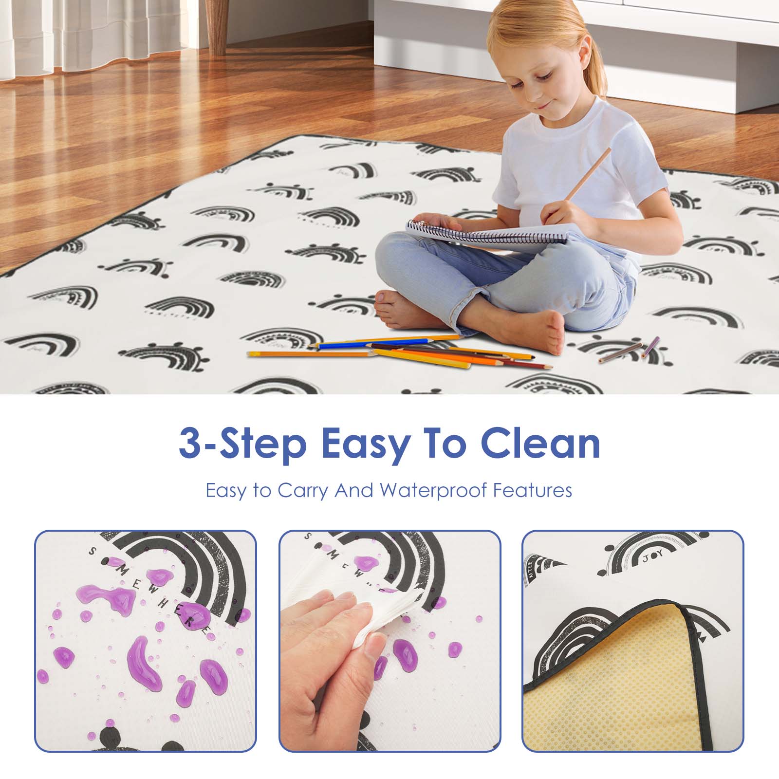 Baby Splat Mat Anti Slip High  - Baby Food Eating Chair recension och pris