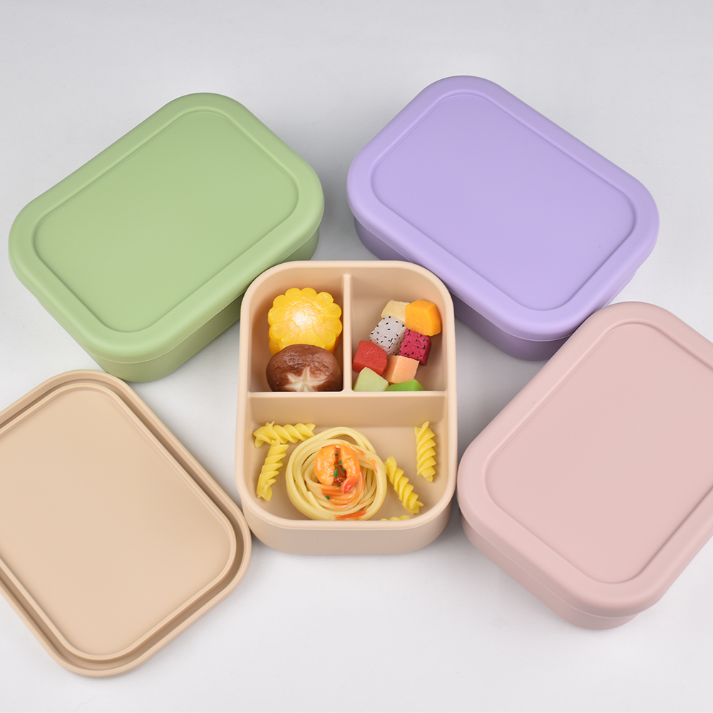 3-Compartment Food Grade Silic - Baby Food Lunch recension och pris
