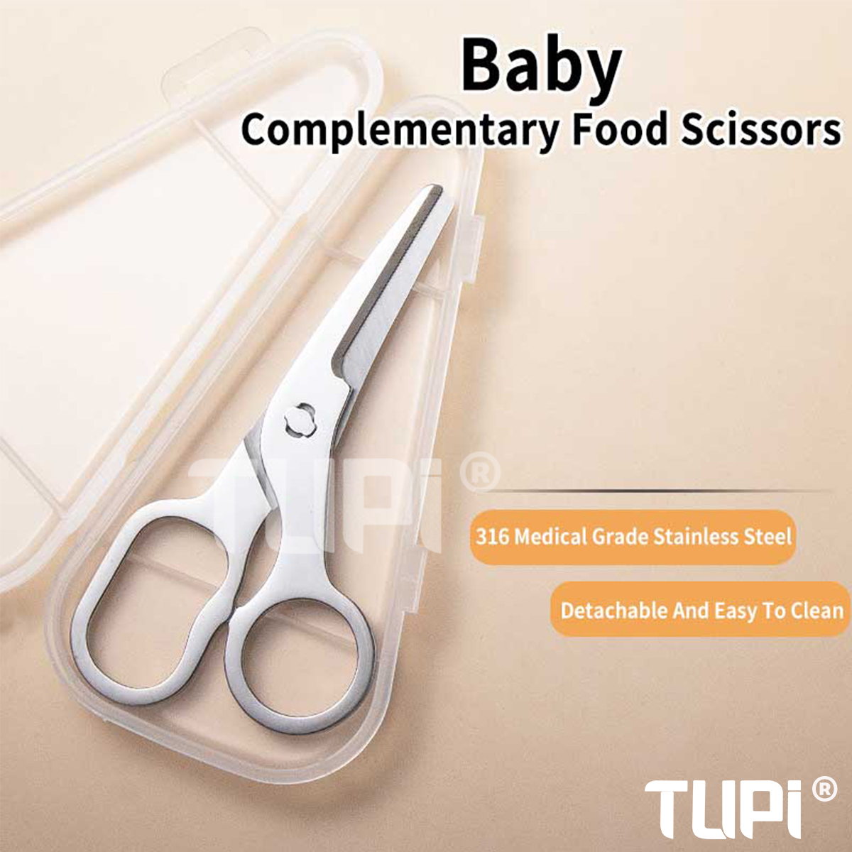 TUPI Detachable Blades Baby Fo - Baby Food Scissors recension och pris