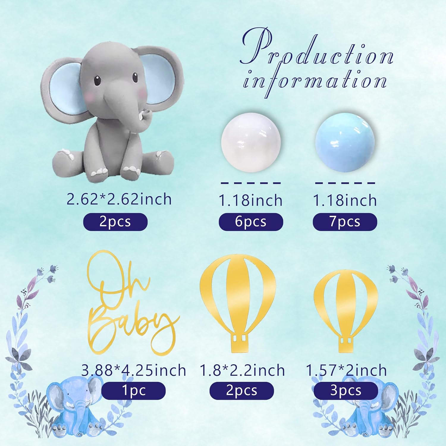 Elephant Cake Decoration Baby  - Baby Food For 1 Year Old recension och pris