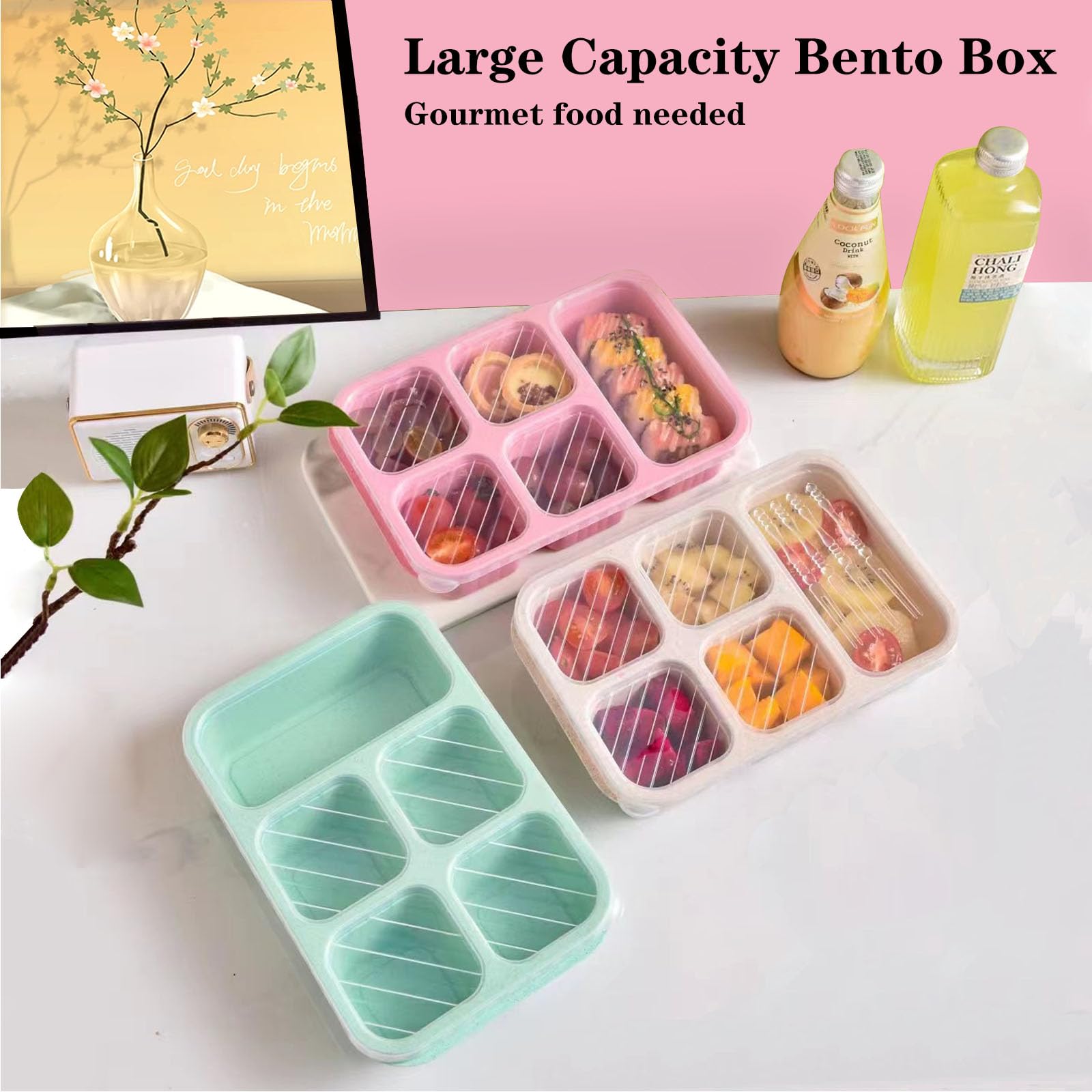 1PC, Bento Lunch Box, Suitable - Snack Container Travel recension och pris