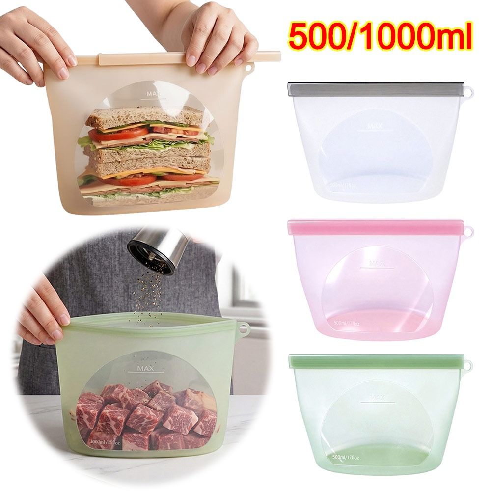 Silicone Food Preservation Bag - Food Pouch Reusable recension och pris