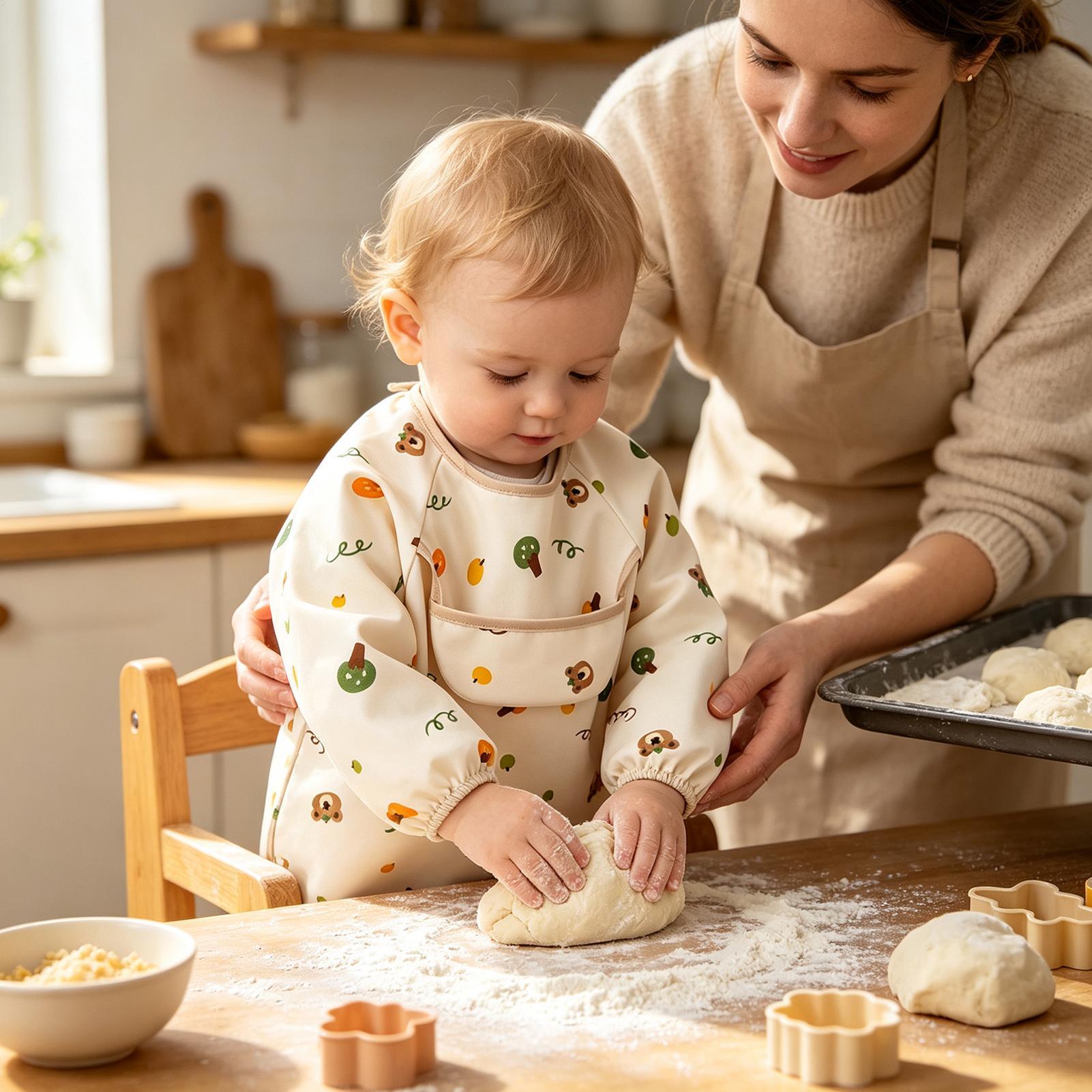 Kids Smock Bib Waterproof Reus - Baby Food In Restaurant recension och pris