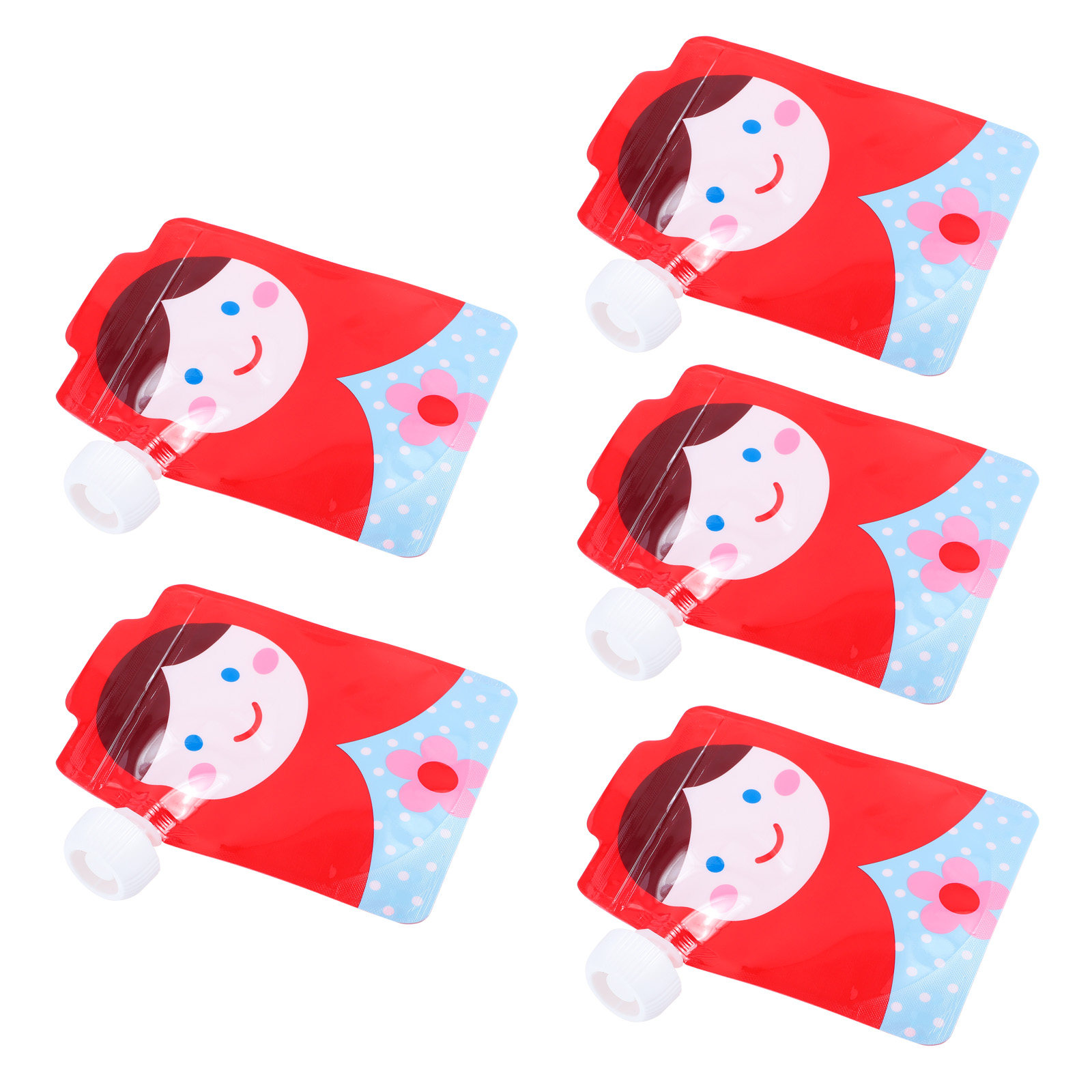 5Pcs Leakproof Food Squeeze Po - Baby Food Reusable Pouches recension och pris