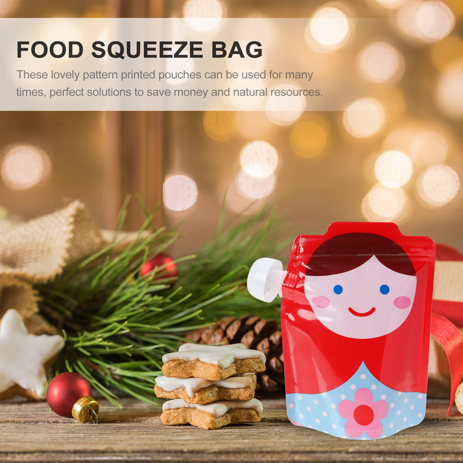 5Pcs Leakproof Food Squeeze Po - Baby Food Reusable Pouches recension och pris