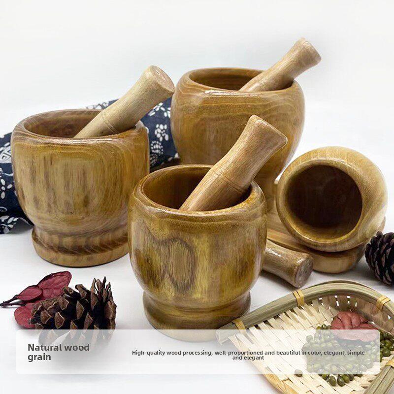 Small Home Use Wooden Mortar A - Baby Food Grinding Bowl recension och pris