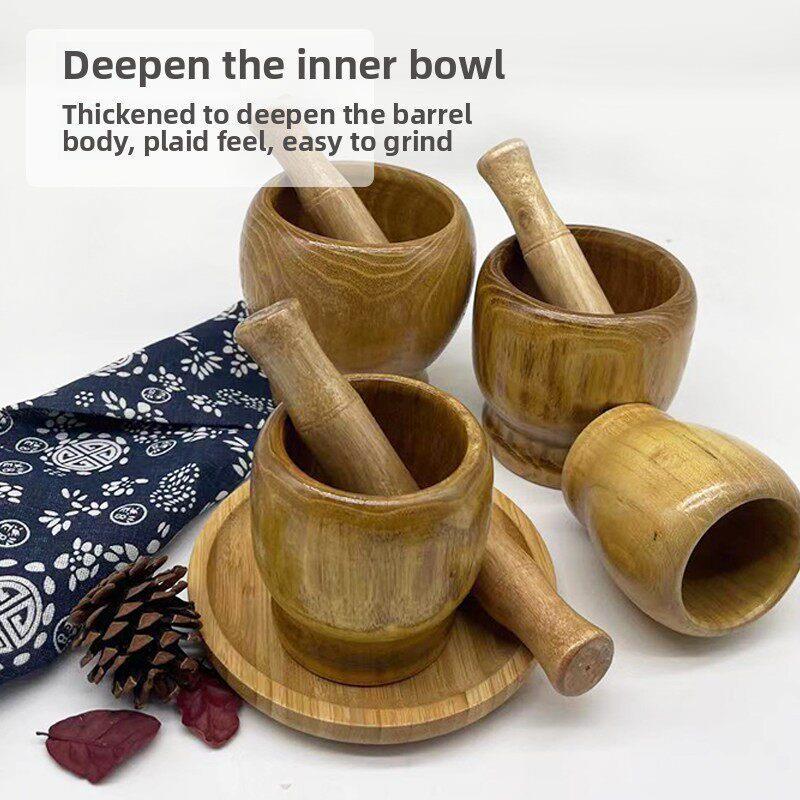 Small Home Use Wooden Mortar A - Baby Food Grinding Bowl recension och pris