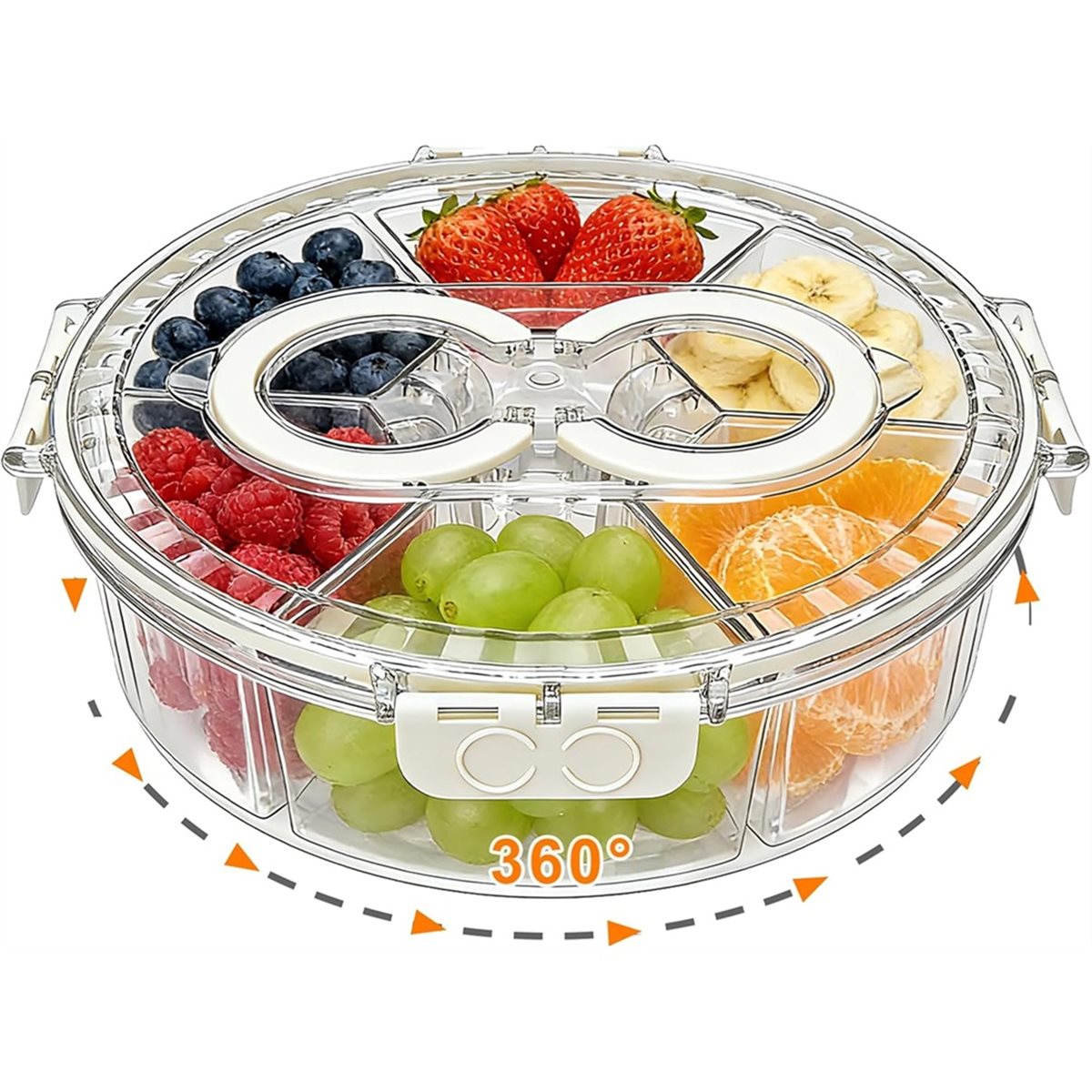 Light Weight Rotating Divided  - Snack Container Travel recension och pris