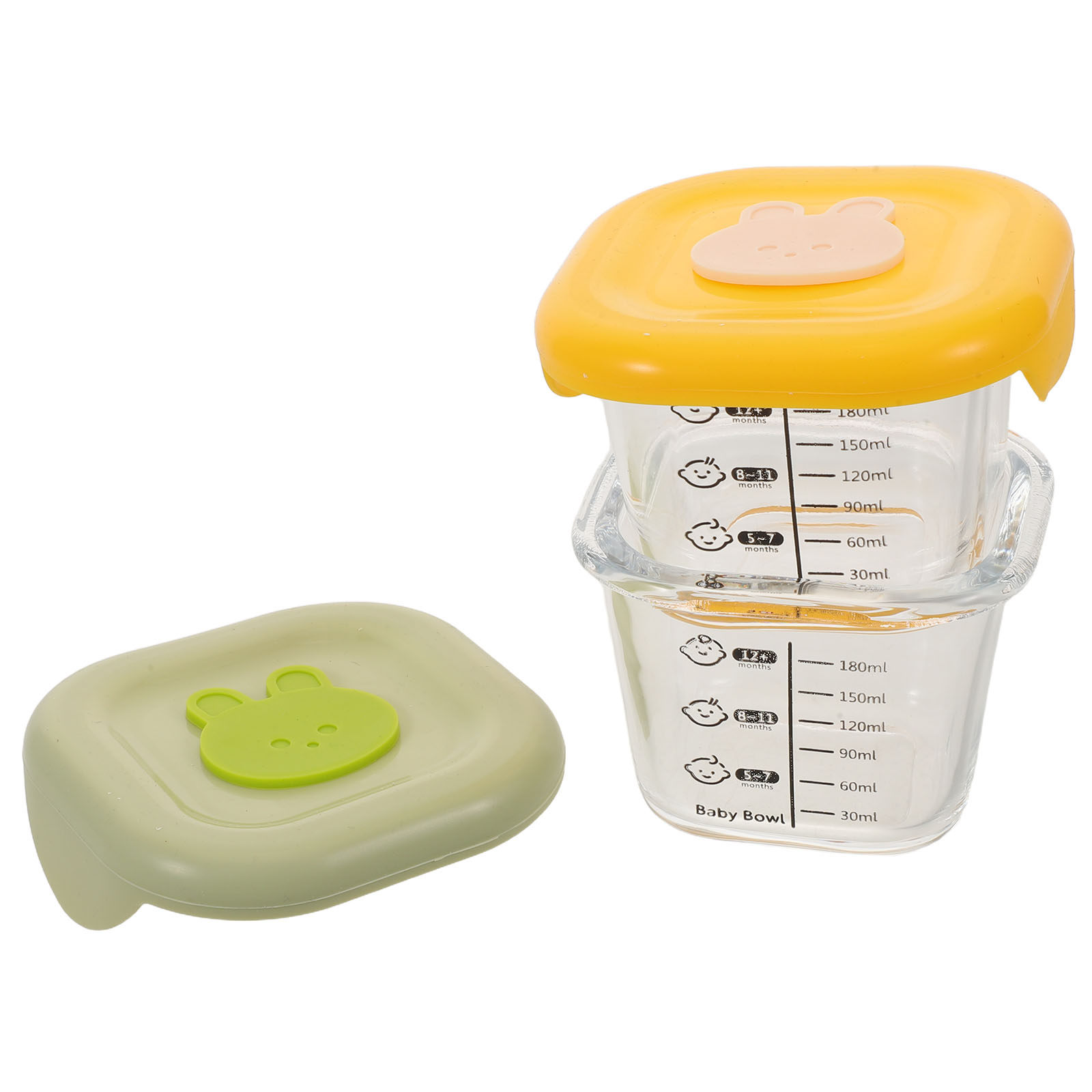 2Pcs Baby Food Storage Boxes L - Baby Food Yellow recension och pris
