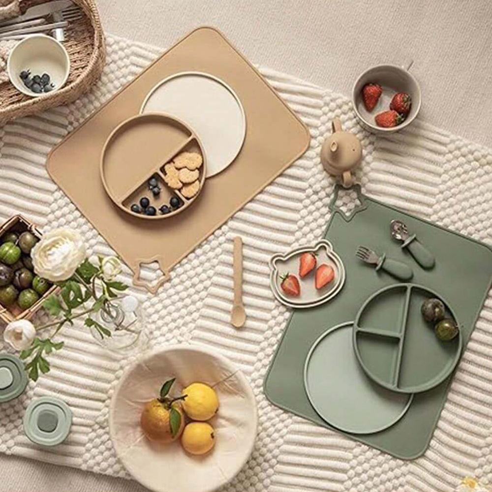 1PCS Simple Silicone Placemat  - Baby Food In Restaurant recension och pris