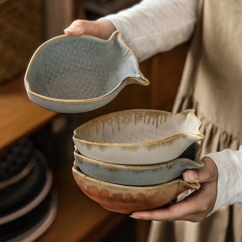 Creative Fish Shape Ceramic Bo - Baby Food In Restaurant recension och pris