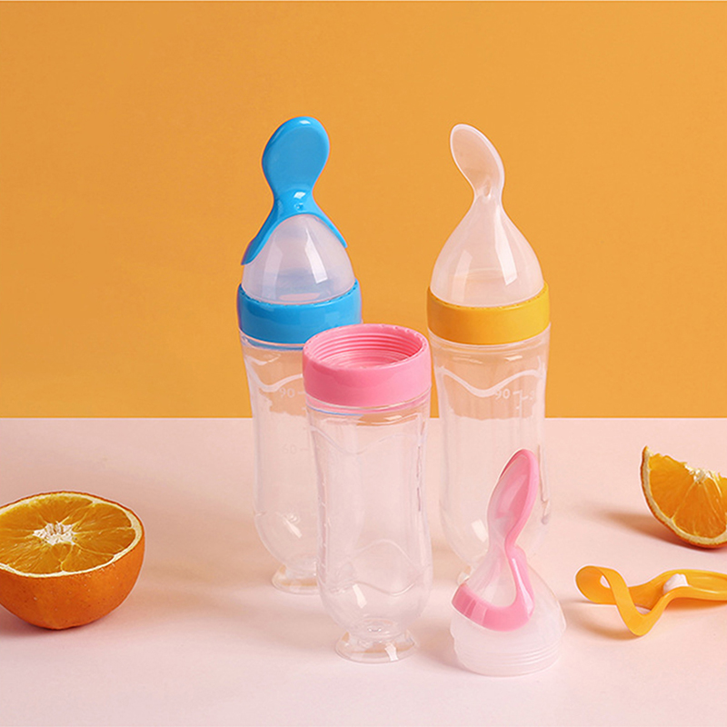 Squeezing Feeding Bottle Silic - Baby Food Lunch recension och pris