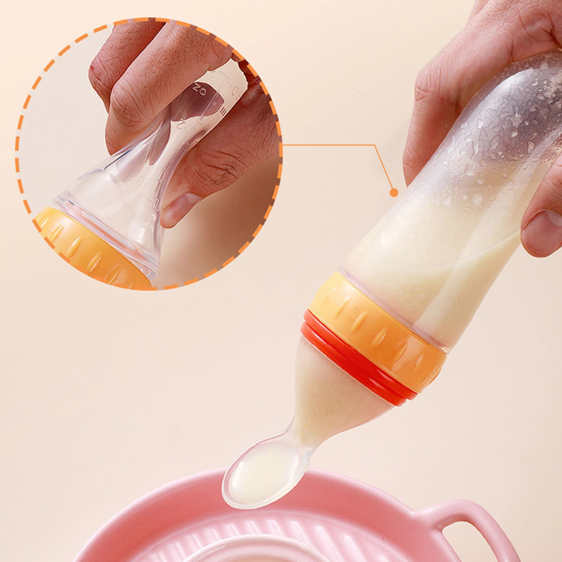 Squeezing Feeding Bottle Silic - Baby Food Lunch recension och pris
