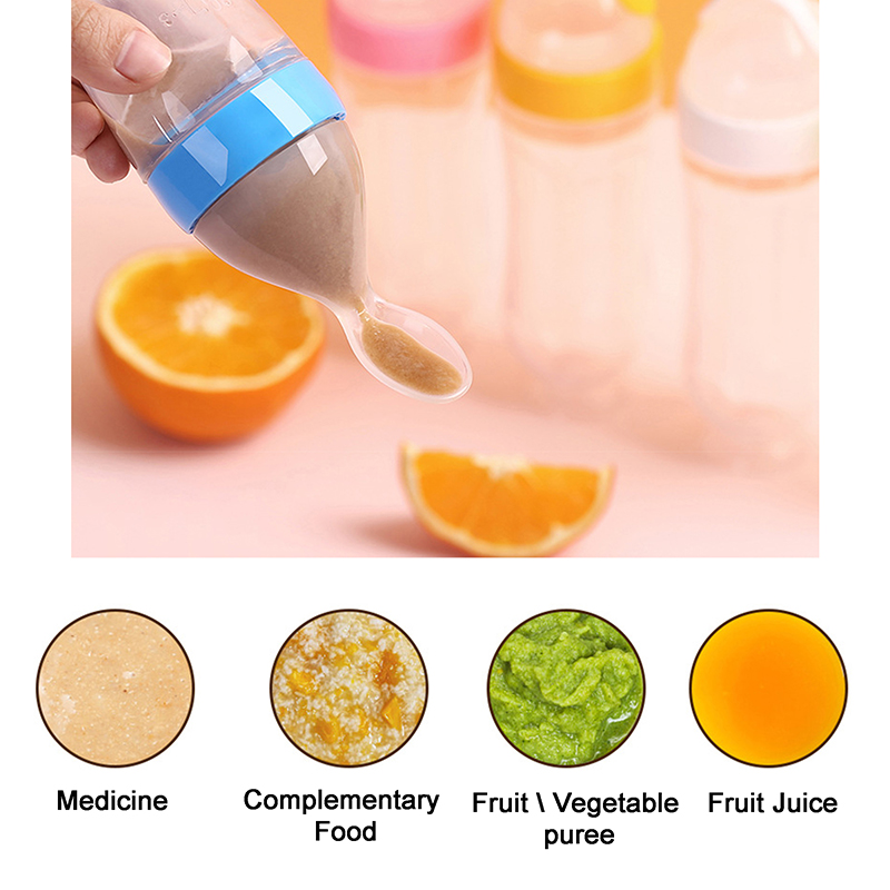 Squeezing Feeding Bottle Silic - Baby Food Lunch recension och pris