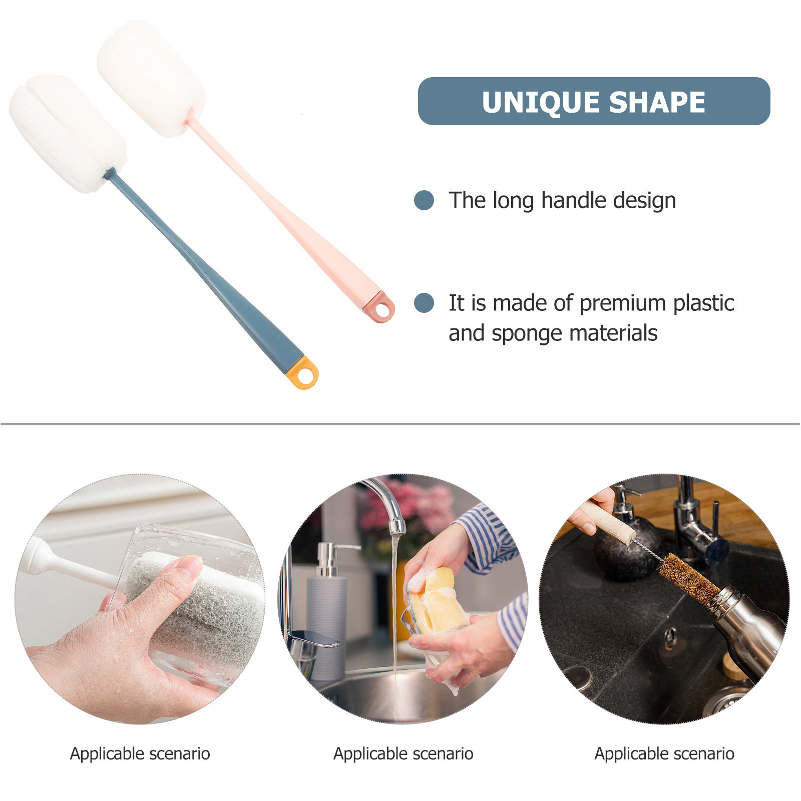 2Pcs Baby Bottle Brush Long Ha - Baby Food In Restaurant recension och pris