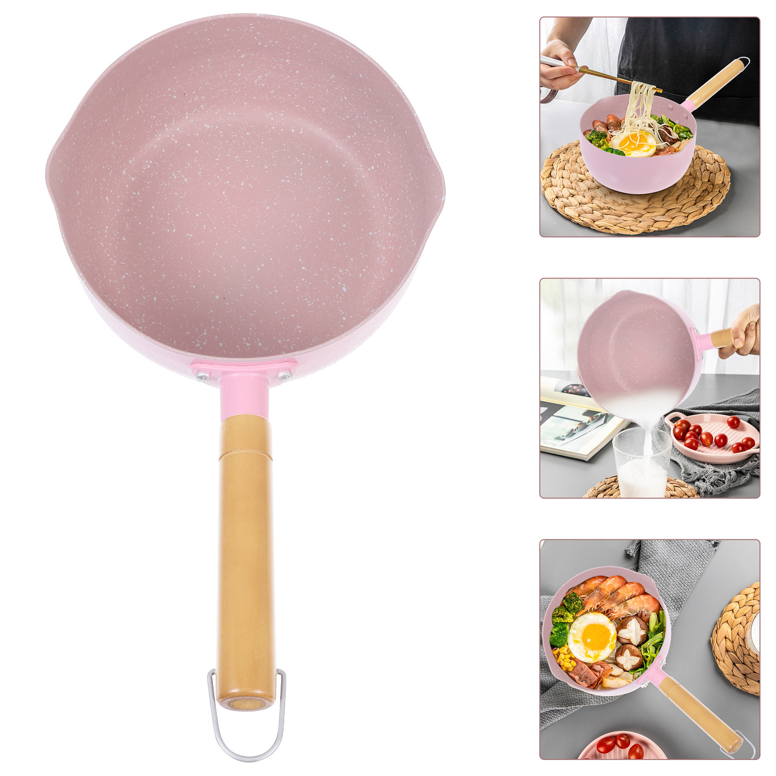 Wooden Handle Aluminium Milk P - Baby Food In Restaurant recension och pris