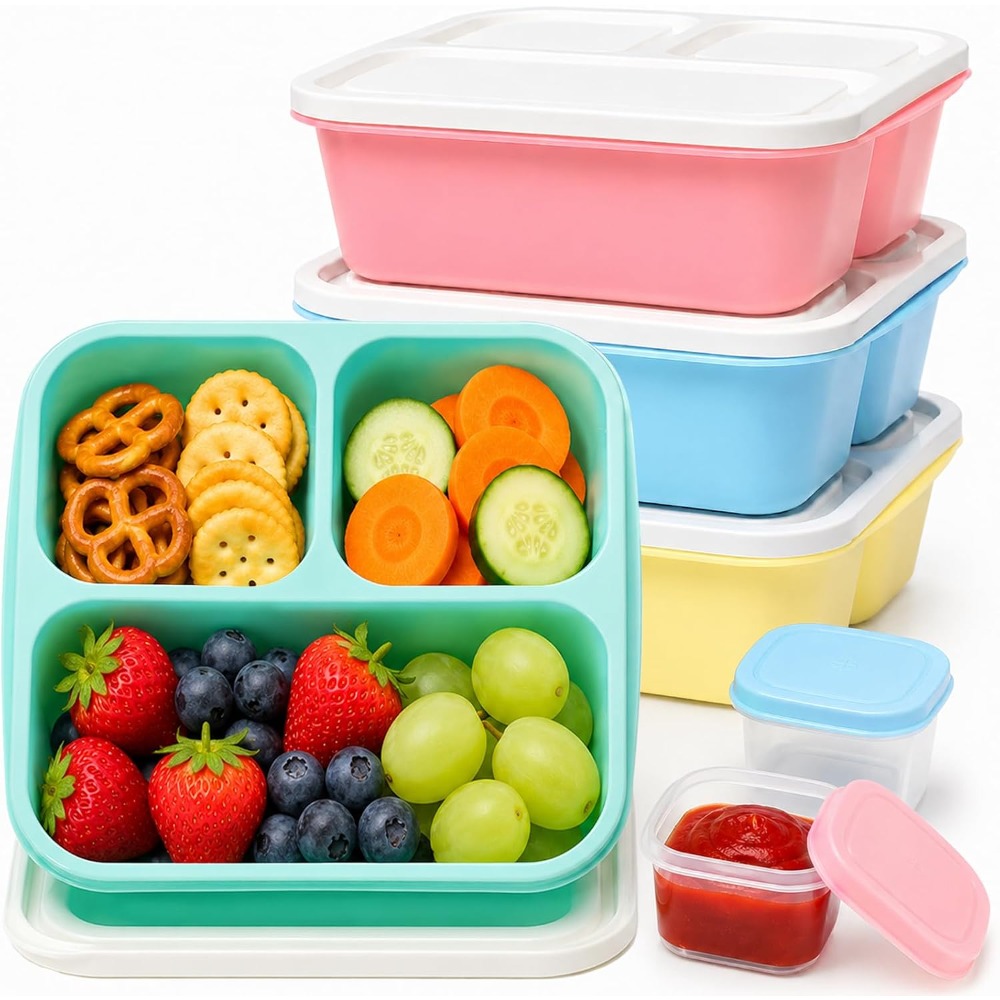 3 Compartment Bento Box Snack  - Snack Container Travel recension och pris