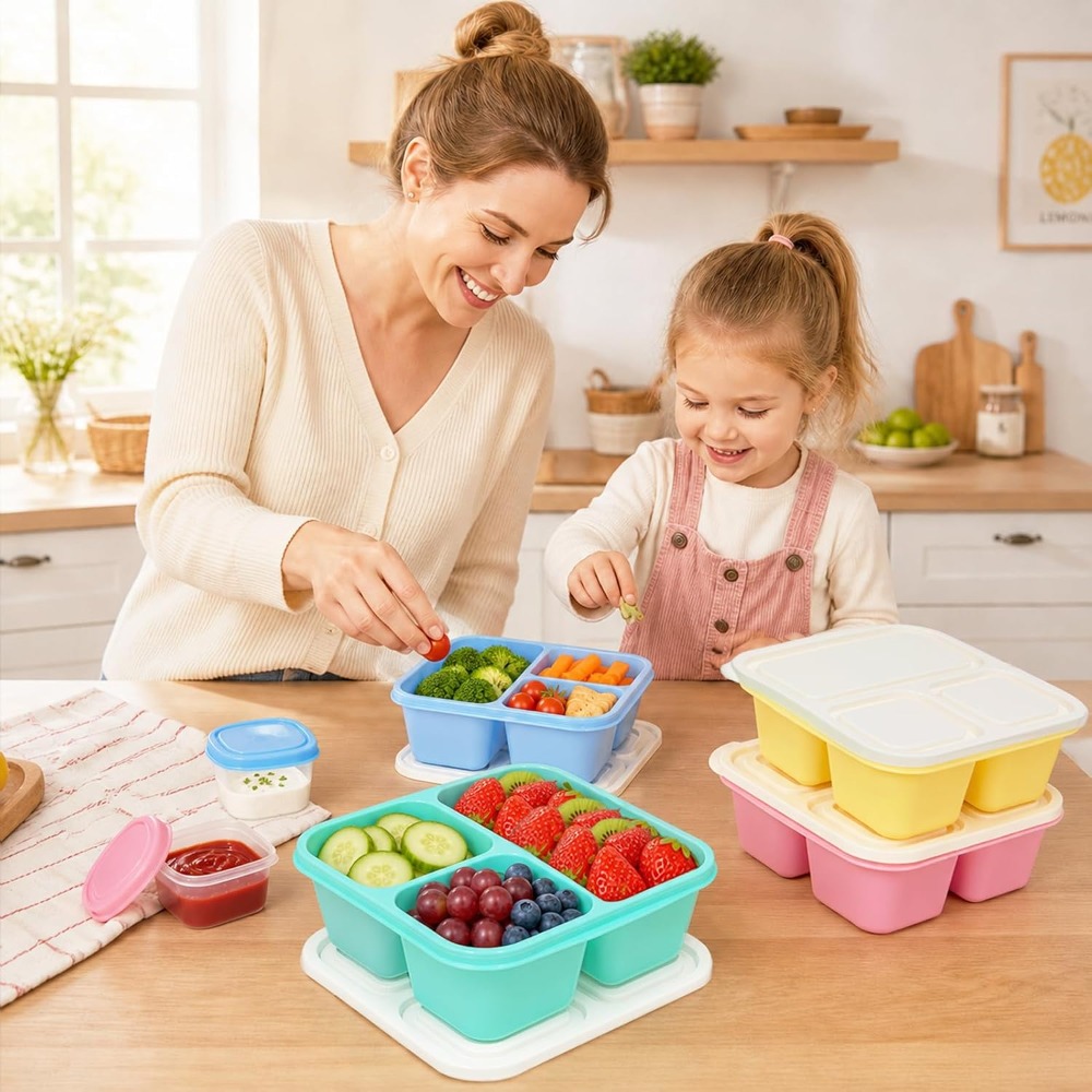 3 Compartment Bento Box Snack  - Snack Container Travel recension och pris