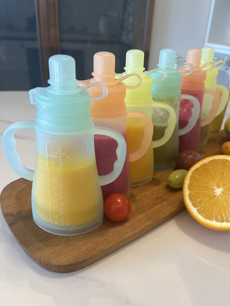 New Reusable Silicone Breast M - Baby Food Reusable Pouches recension och pris