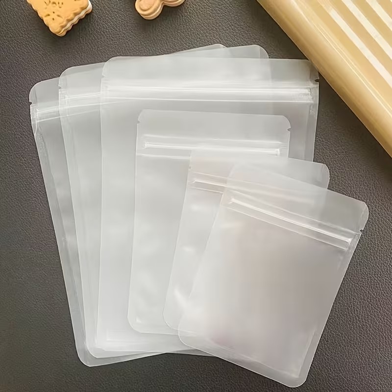 Frosted Clear Ziplock Bag Food - Food Pouch Reusable recension och pris