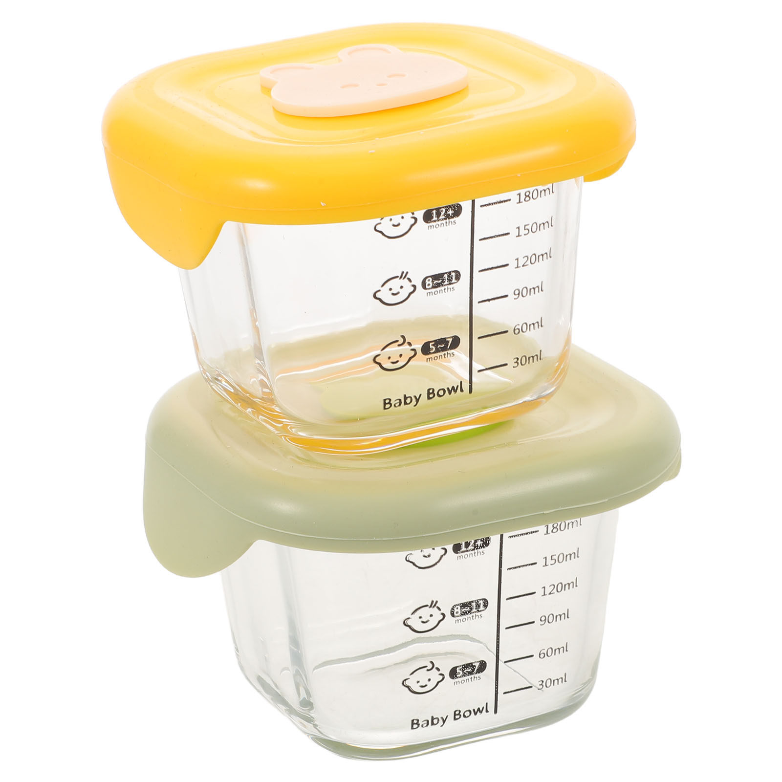 2Pcs Baby Food Storage Boxes 2 - Baby Food Yellow recension och pris