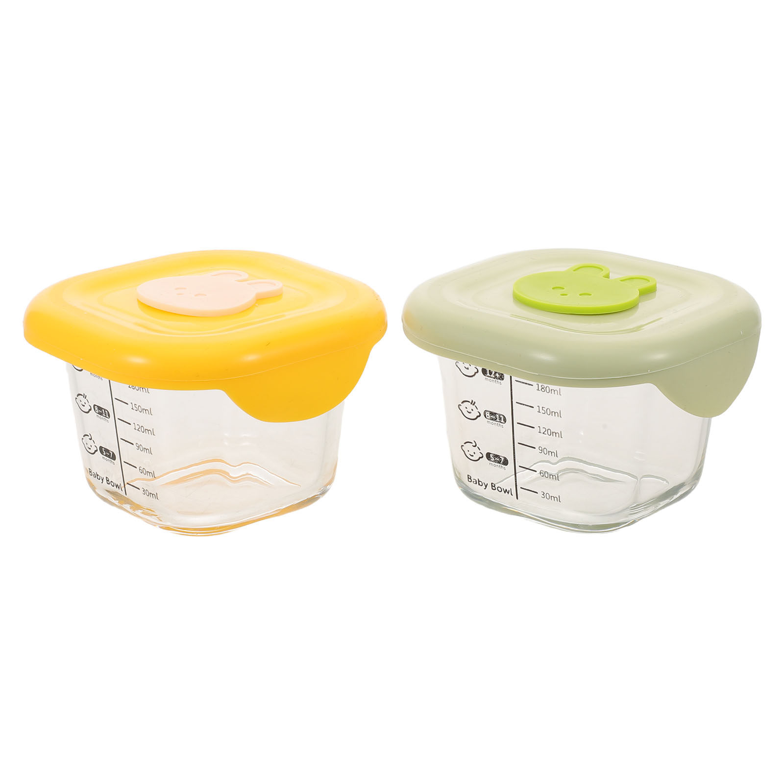 2Pcs Baby Food Storage Boxes 2 - Baby Food Yellow recension och pris
