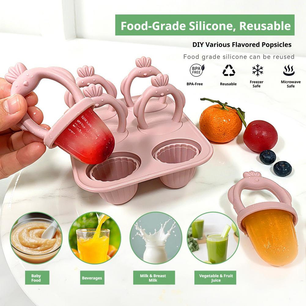 1set Silicone Popsicle Mold Si - Baby Food Homemade recension och pris