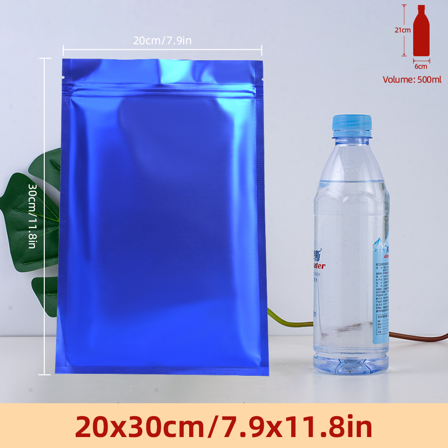 100pcs Matte Blue Foil Zipper  - Food Pouch Reusable recension och pris