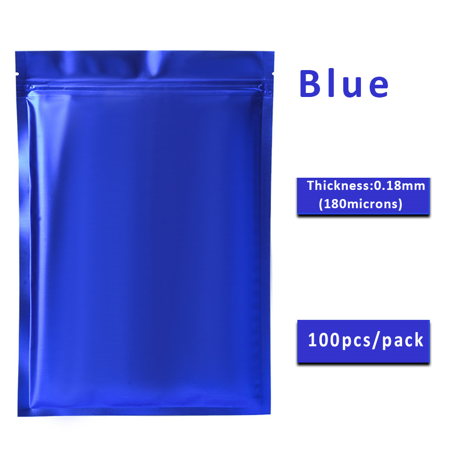 100pcs Matte Blue Foil Zipper  - Food Pouch Reusable recension och pris