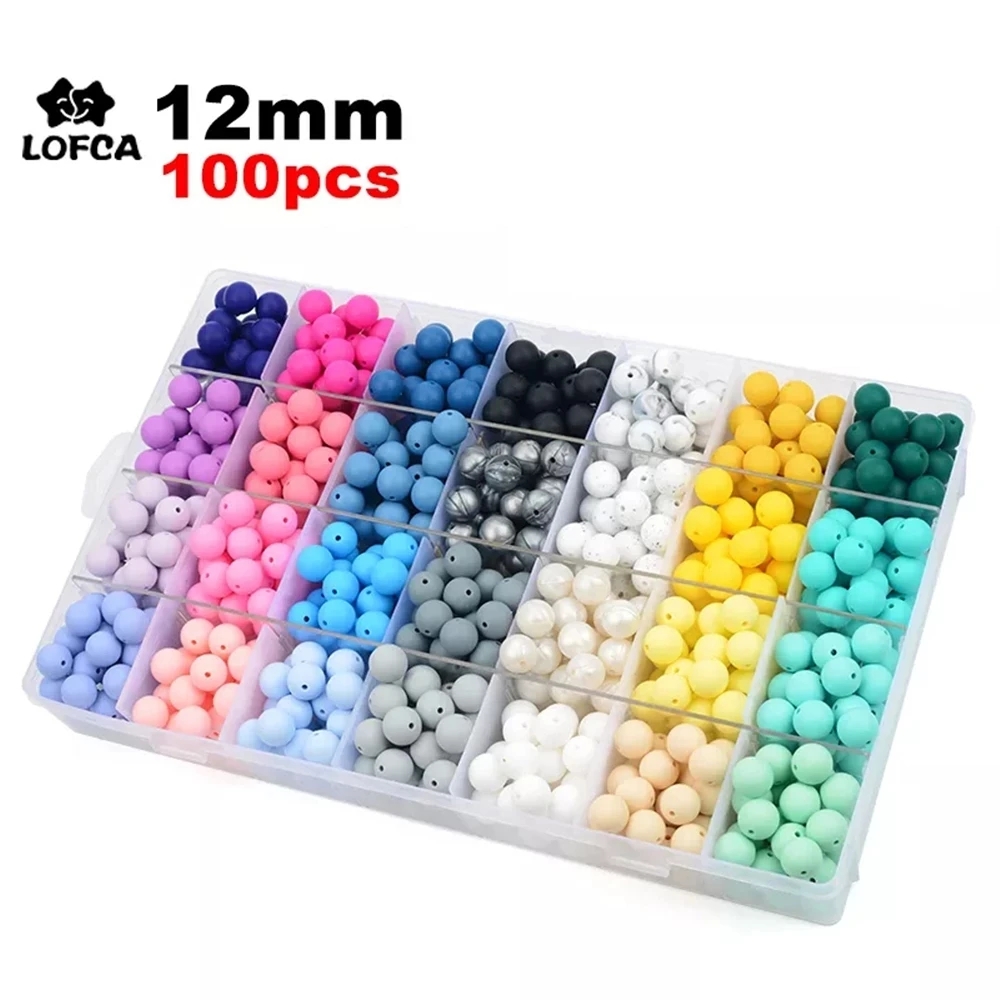 LOFCA 12mm 100pcs Silicone Bea - Baby Food Flavors recension och pris