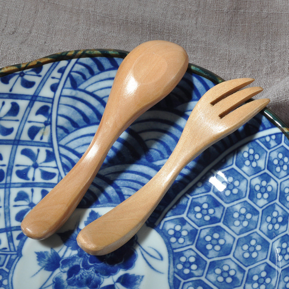2Pcs Kids Wooden Spoon Fork Se - Baby Food In Restaurant recension och pris