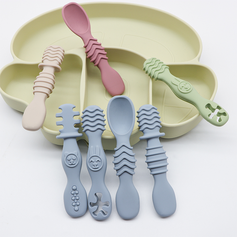 4pcs silicone baby food spoon, - Baby Food For 7 Month Old recension och pris