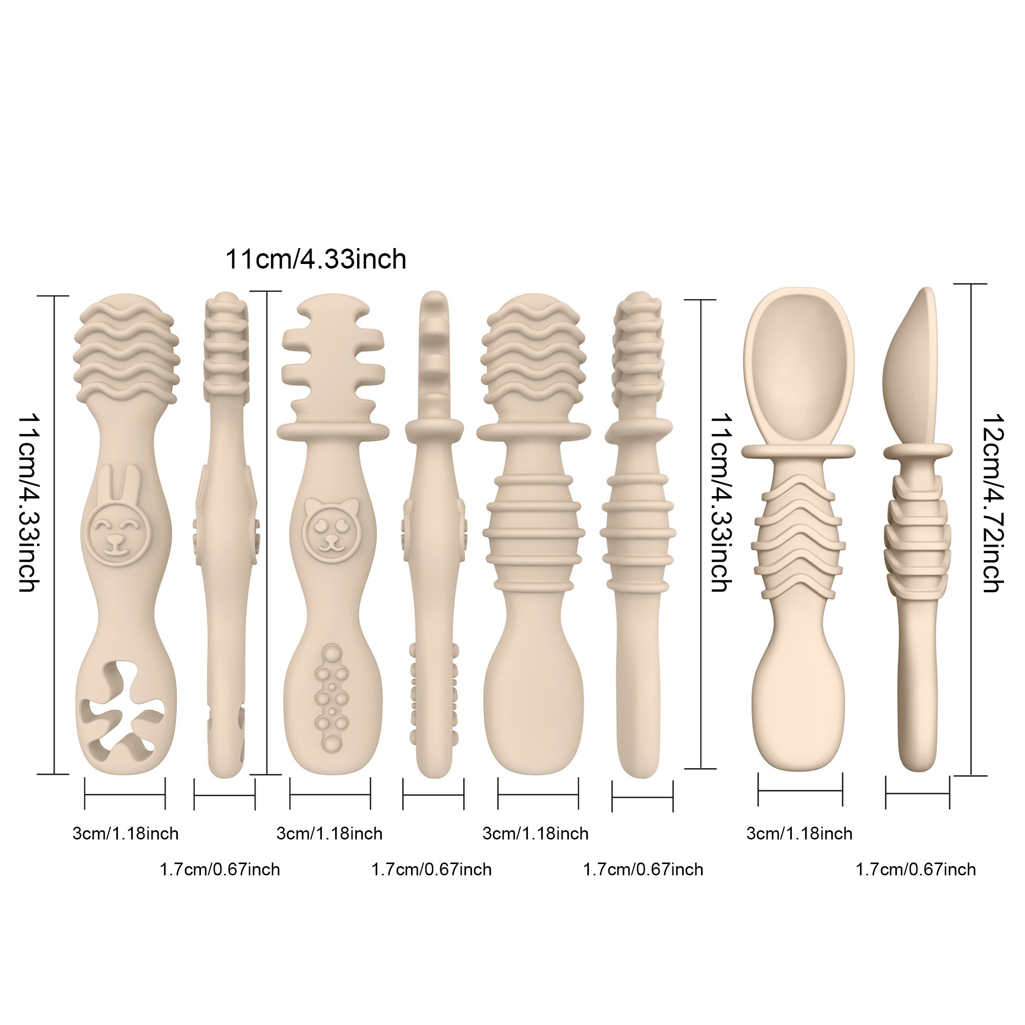 4pcs silicone baby food spoon, - Baby Food For 7 Month Old recension och pris