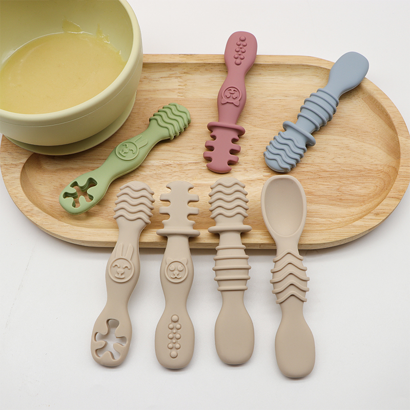 4pcs silicone baby food spoon, - Baby Food For 7 Month Old recension och pris